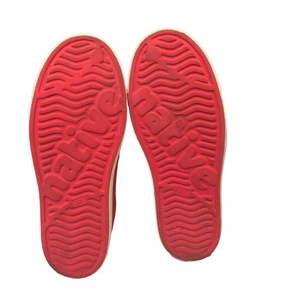 Native X Disney  Minnie Mouse Size J2 Red Minnie Face Slip On Shoes - Picture 6 of 9